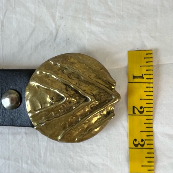 Stephen Burr handmade solid brass MCM 70’s modern artist vintage belt buckle - Picture 10 of 16